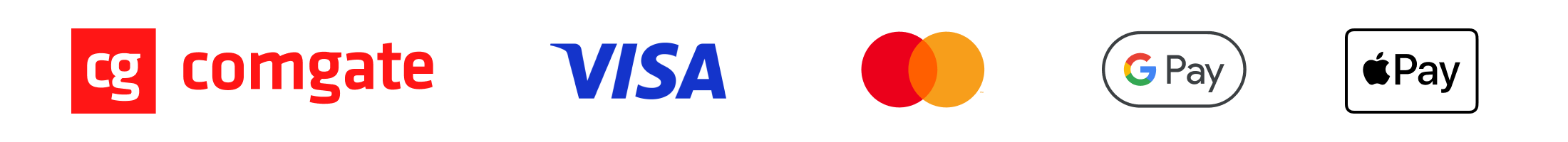 Platobné metódy: Comgate, Visa, Mastercard, ApplePay, GooglePay